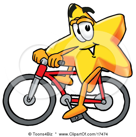 17474-Clipart-Picture-Of-A-Star-Mascot-Cartoon-Character-Riding-A-Bicycle.jpg